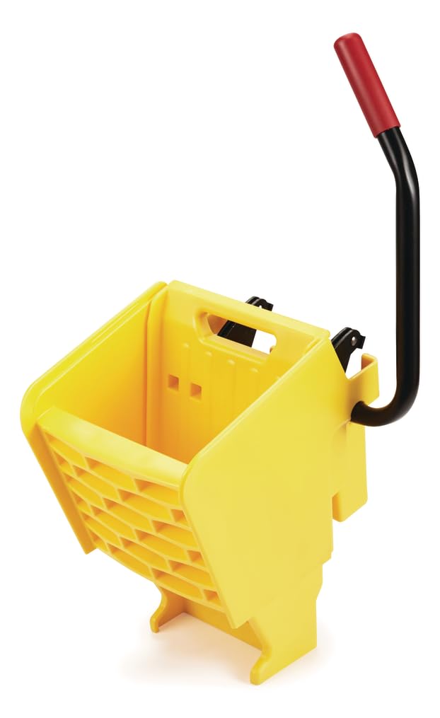 26 Qt. Side-Press Mop Bucket and Wringer Combo on Wheels, Yellow O1652