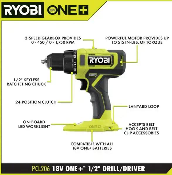 18V Cordless 1/2 in. Drill/Driver Kit with 2 1.5 AH Batteries and Charger Z433104