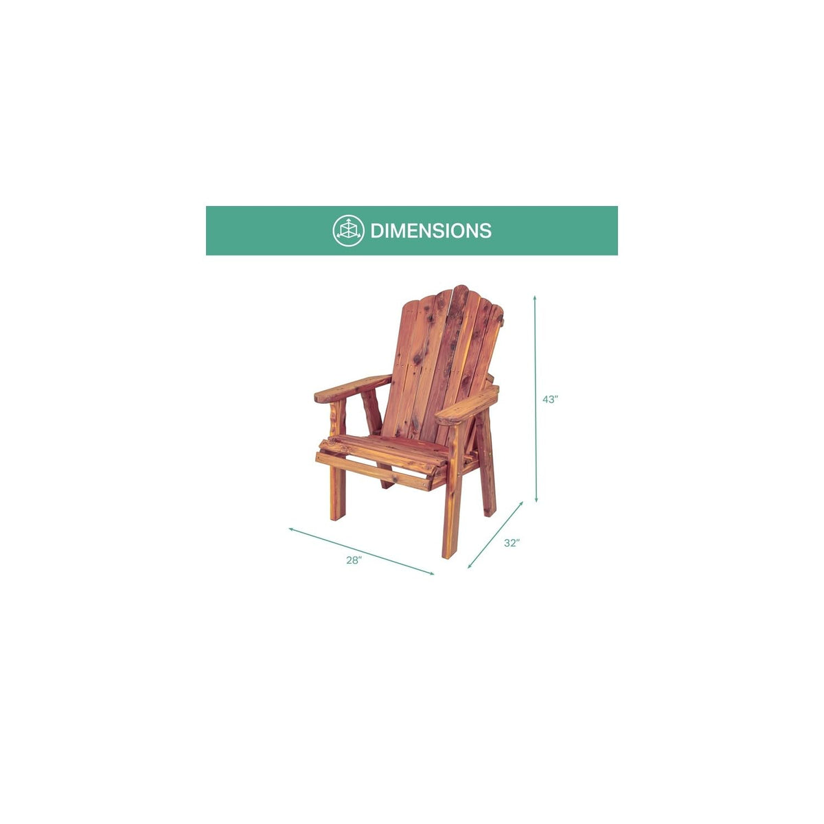 Cedar Stationary Chair Fan-Back Adirondack Style J8268