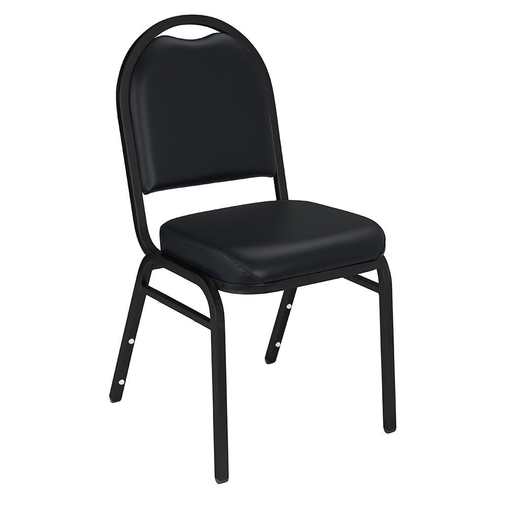 Vinyl-upholstered Dome Back Stack Chair with Steel Frame, 300-lb Weight Capacity X882