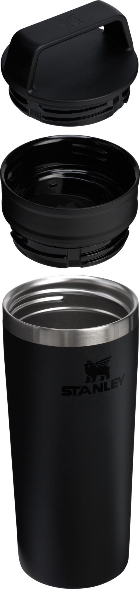 16 oz Black Travel Mug H208
