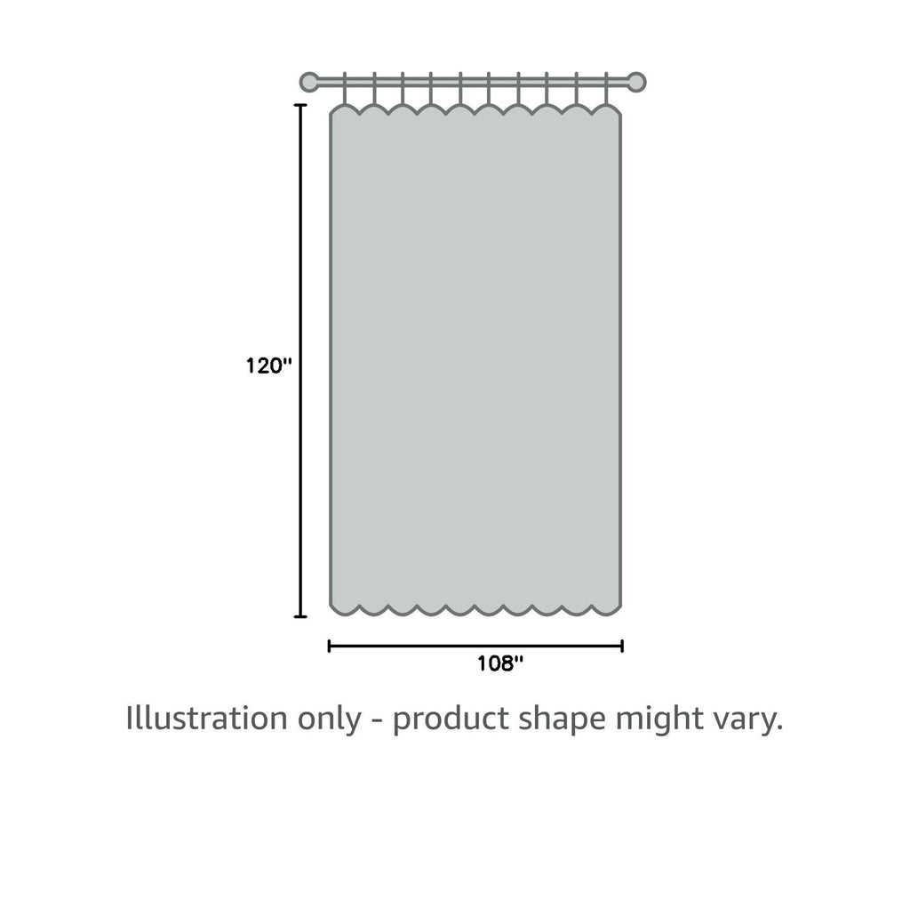 Grey 120 by 84 Inch Blackout Curtain Panel R9494