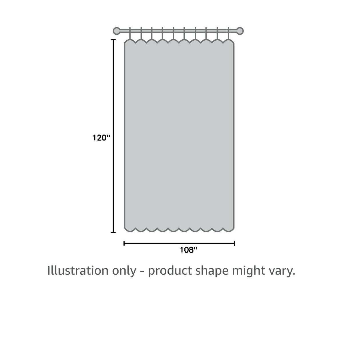 Grey 120 by 84 Inch Blackout Curtain Panel R9494