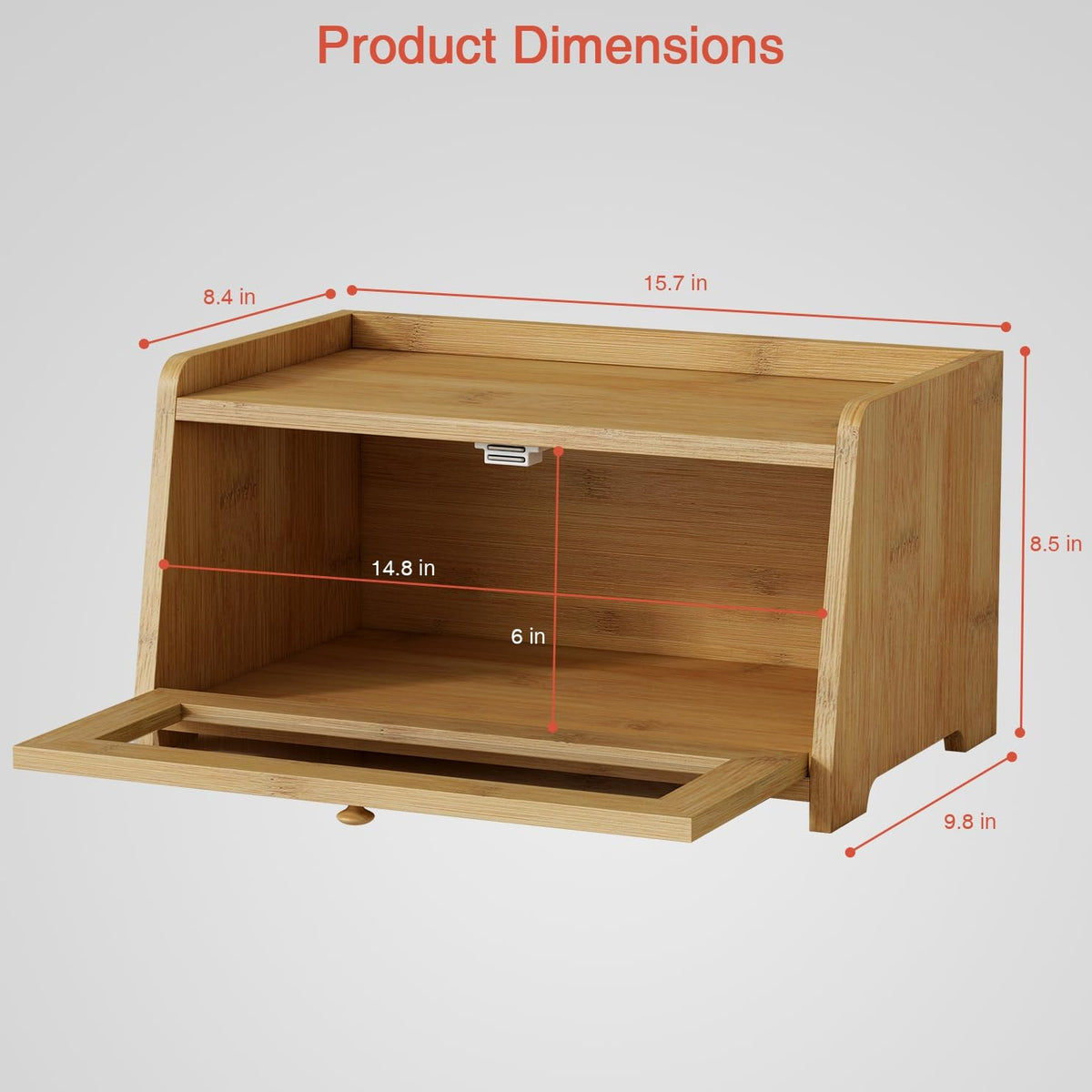 Wood Bread Box with Window D358