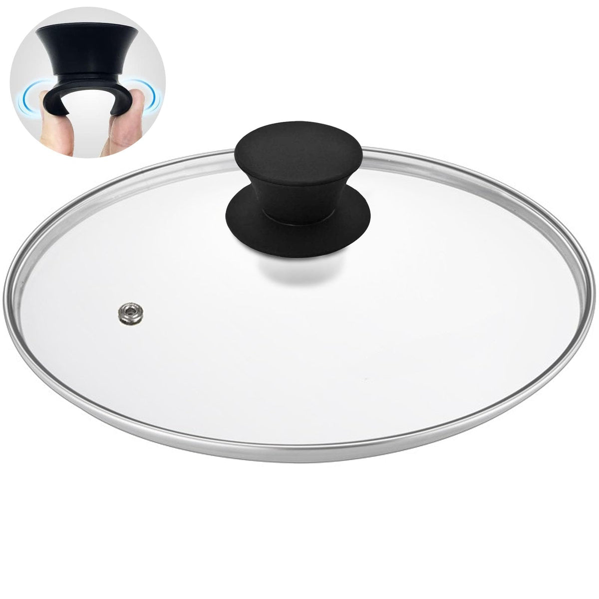 Tempered Glass Lid with Heat Resistant Handle 10.25 In T2128