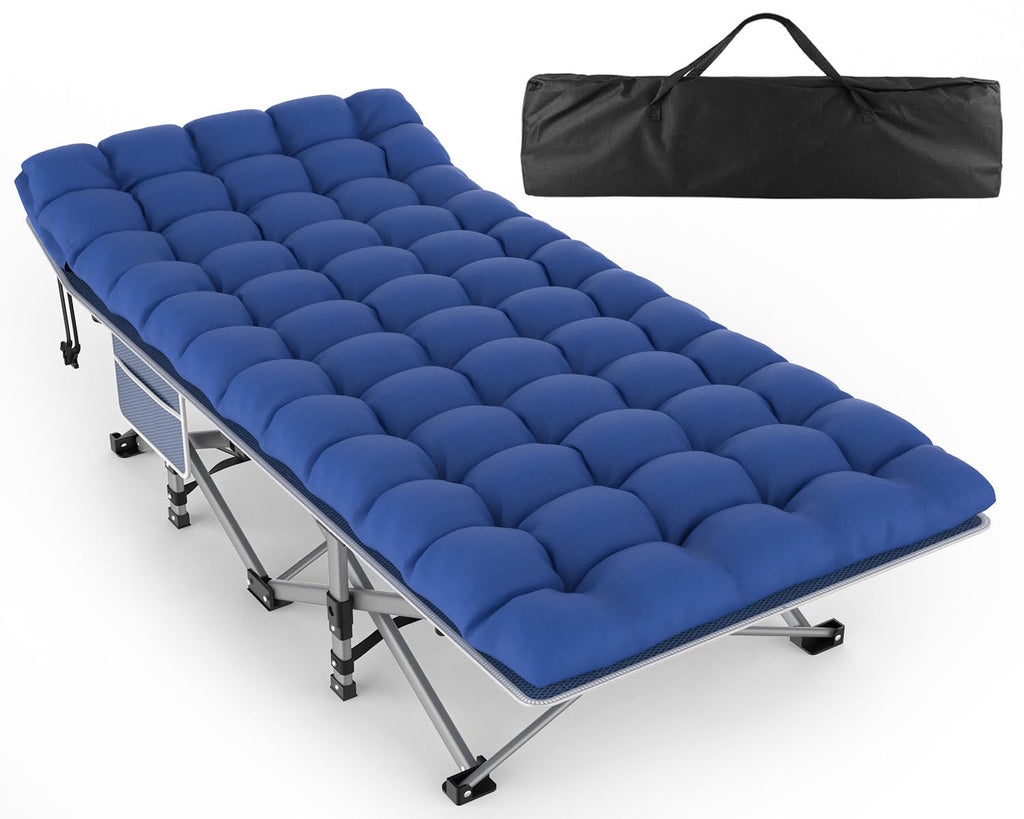Oversized XXL Folding Camping Cot with Mattress and Pillow C23999
