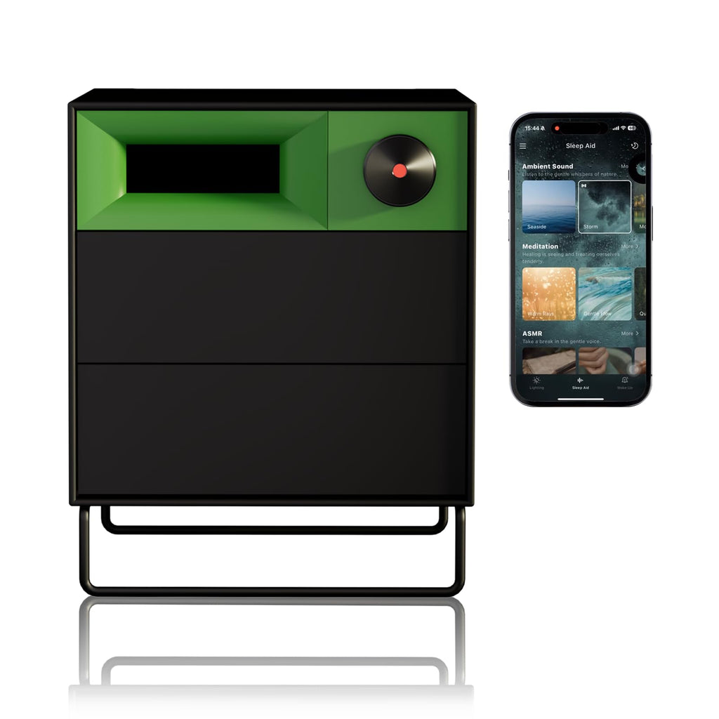 Bluetooth Wireless Charging Speaker Nightstand with 2 Drawers C45156