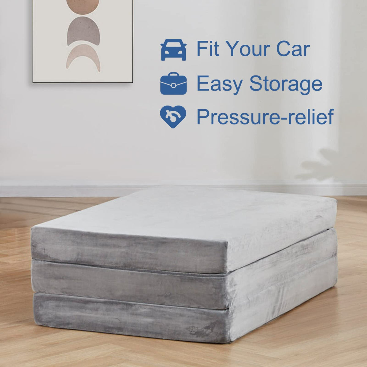3.95" Full Memory Foam Folding Topper with Storage Bag D3670