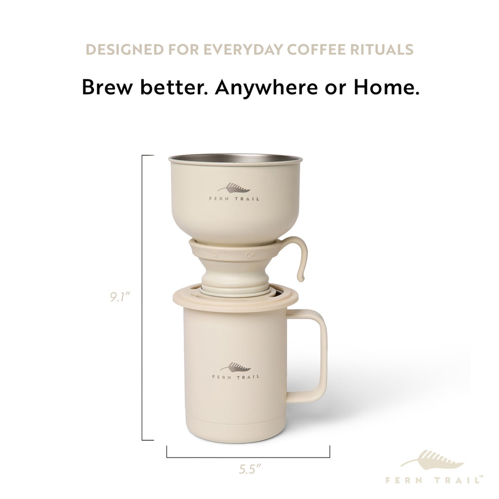 12 oz Insulated Mug with Lid and Reusable Coffee Filter H524