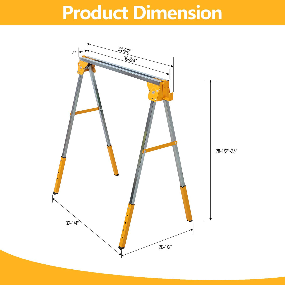 Heavy Duty Folding Sawhorse 2 Pack V1670
