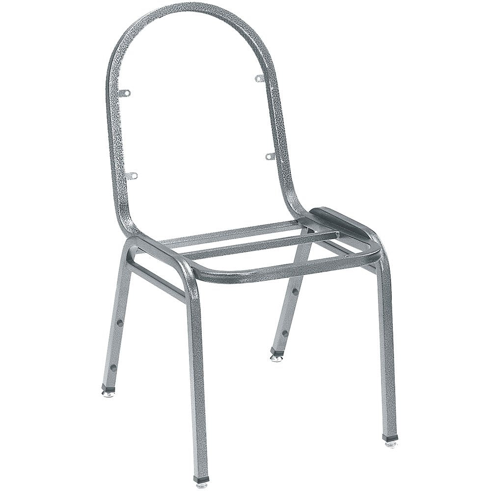 Vinyl-upholstered Dome Back Stack Chair with Steel Frame, 300-lb Weight Capacity X882