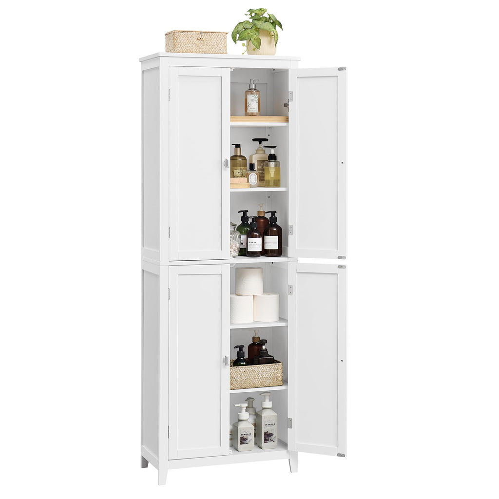 Tall Storage Cabinet with 4 Doors and 4 Adjustable Shelves B97348