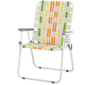 Yellow & Green Webbed Folding Chairs Set of 2 C222
