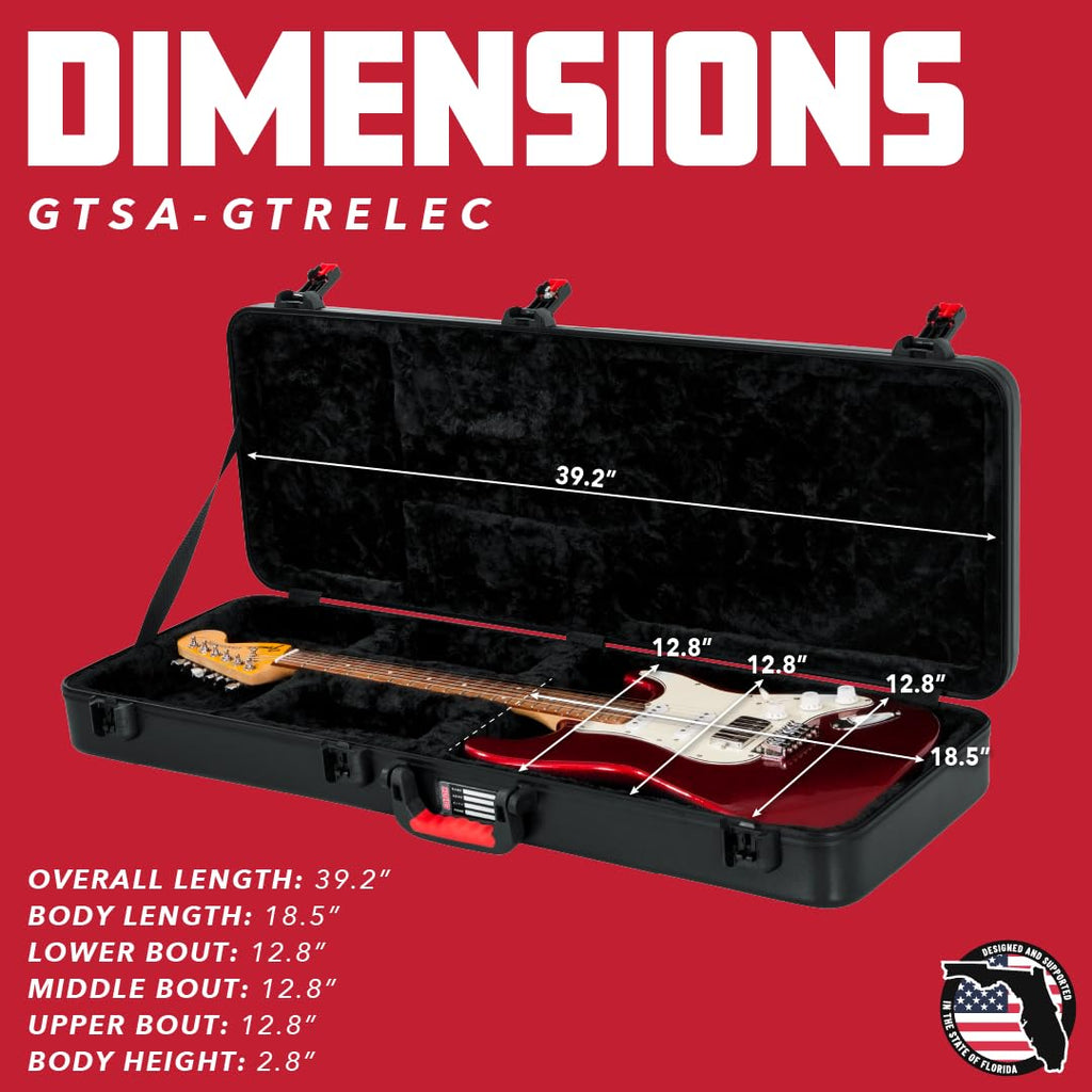 Molded Flight Case for Electric Guitars with Locking Latch I477508