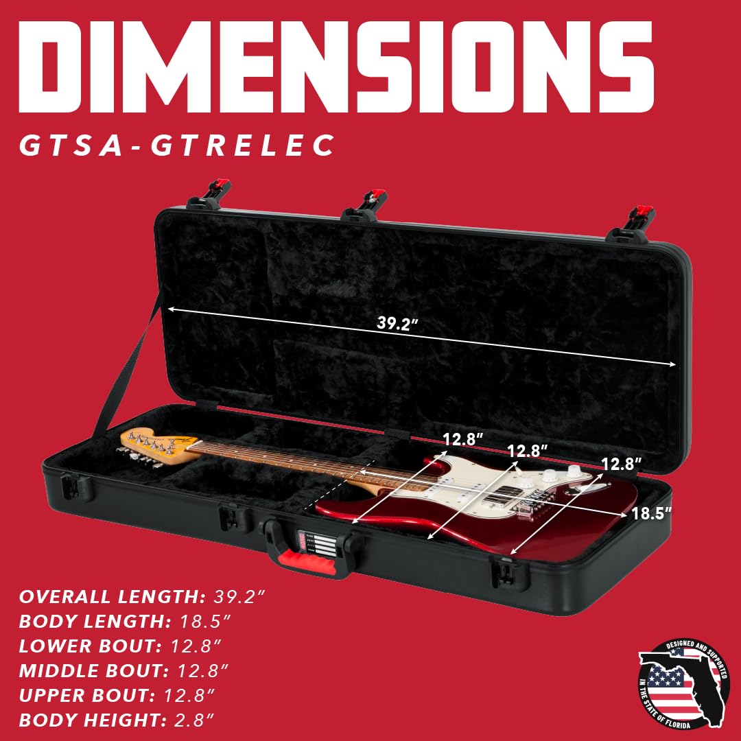 Molded Flight Case for Electric Guitars with Locking Latch I477508