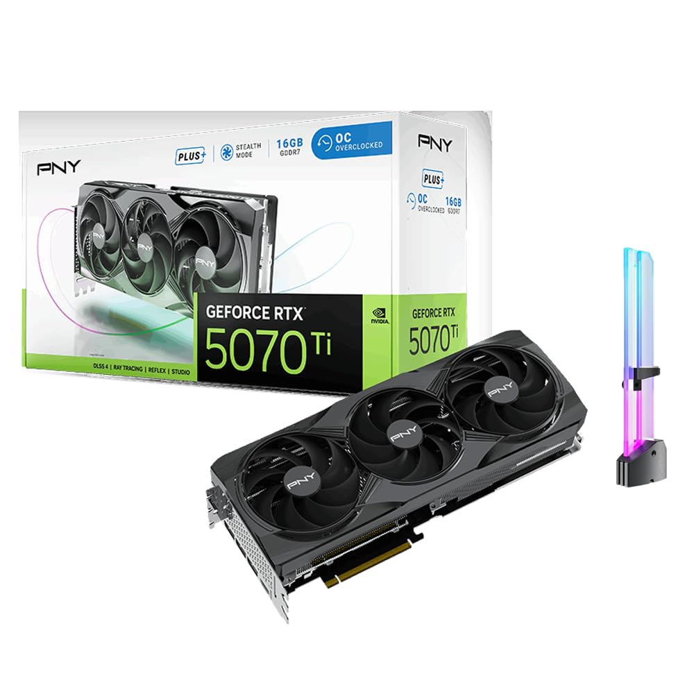 GeForce RTX 5070 Ti Overclocked Triple Fan Graphics Card, 16GB GDDR7 O959040