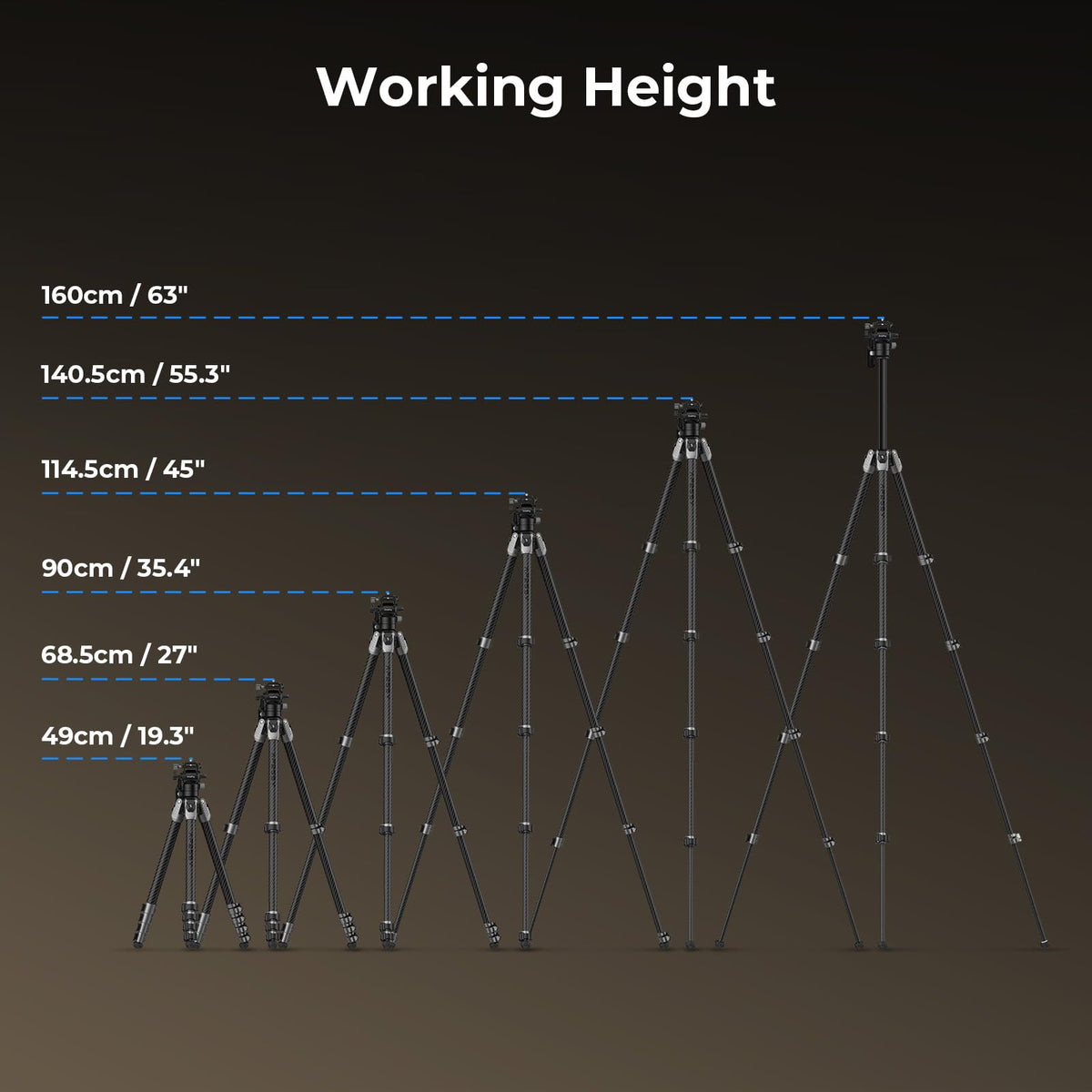Carbon Fiber Video Tripod with Fluid Head P3573