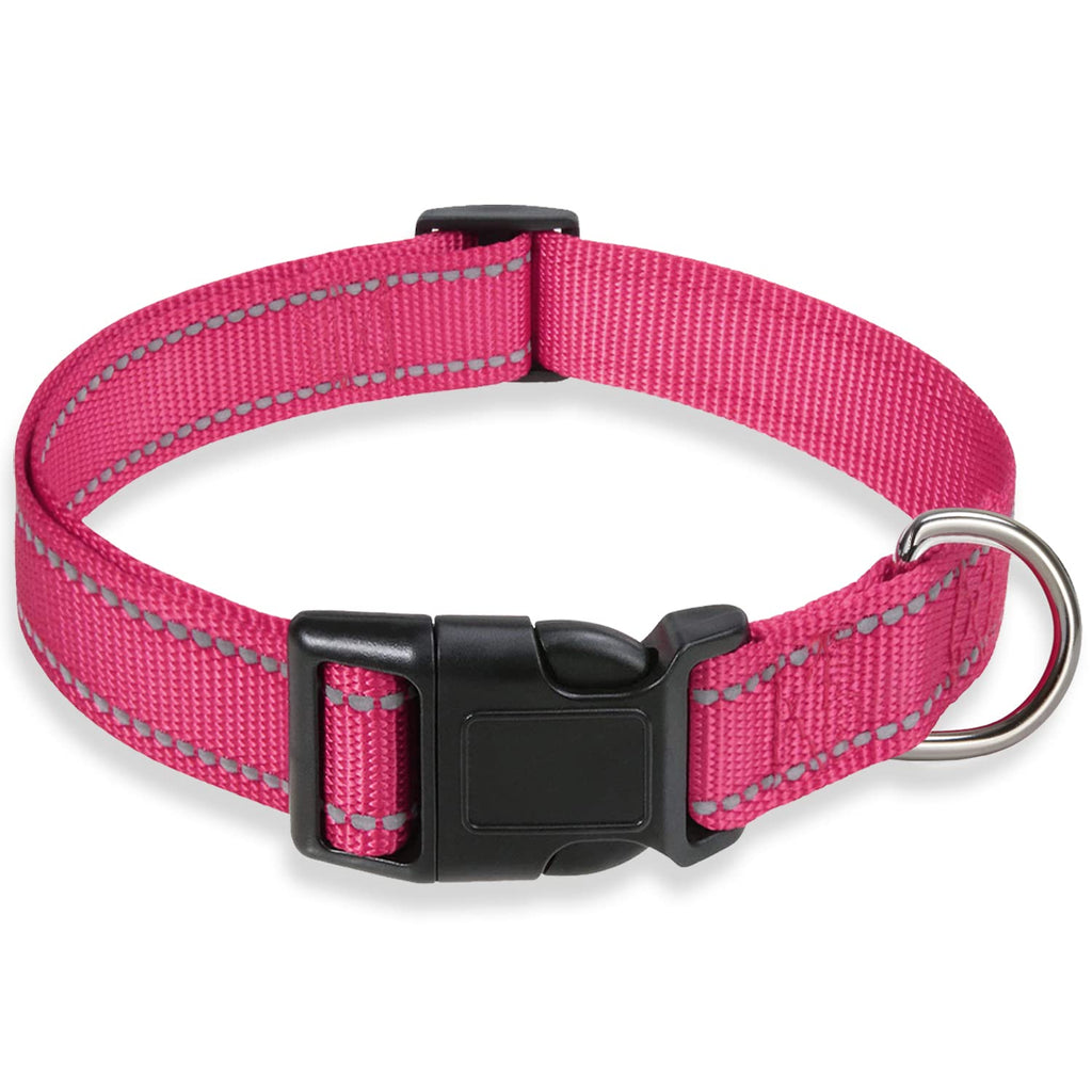 Reflective Adjustable Pink Dog Collar K1472