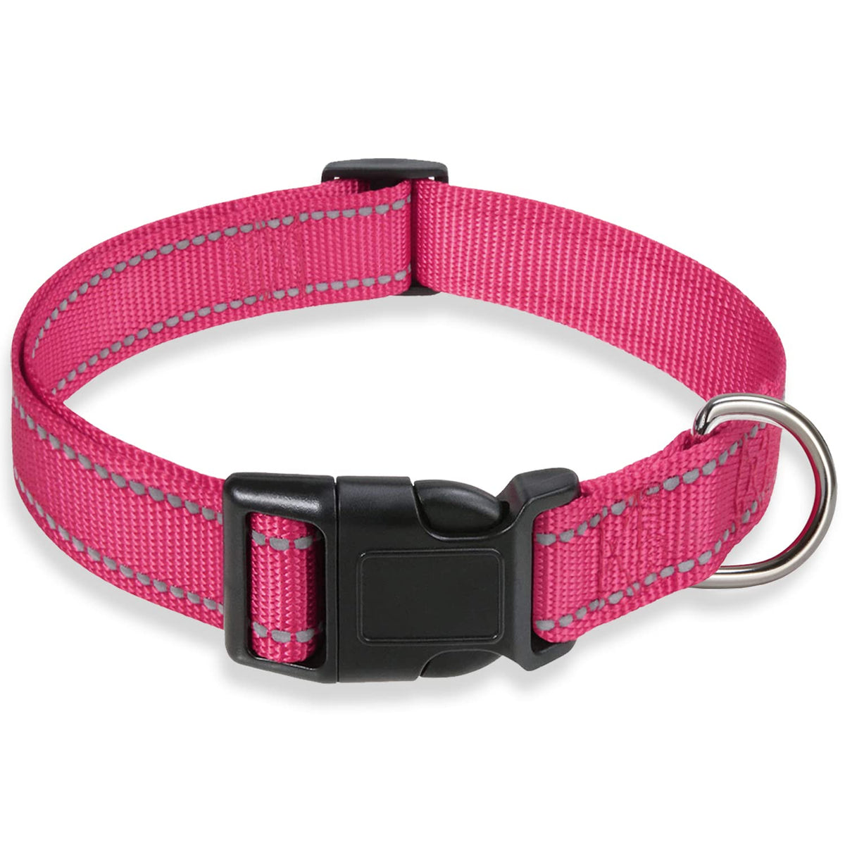 Reflective Adjustable Pink Dog Collar K1472