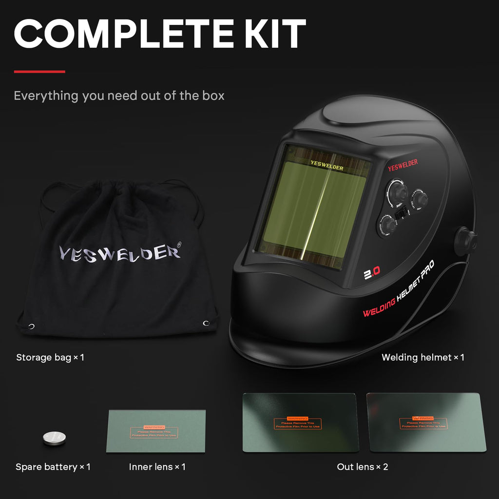 Auto Darkening Welding Helmet Large View O66201
