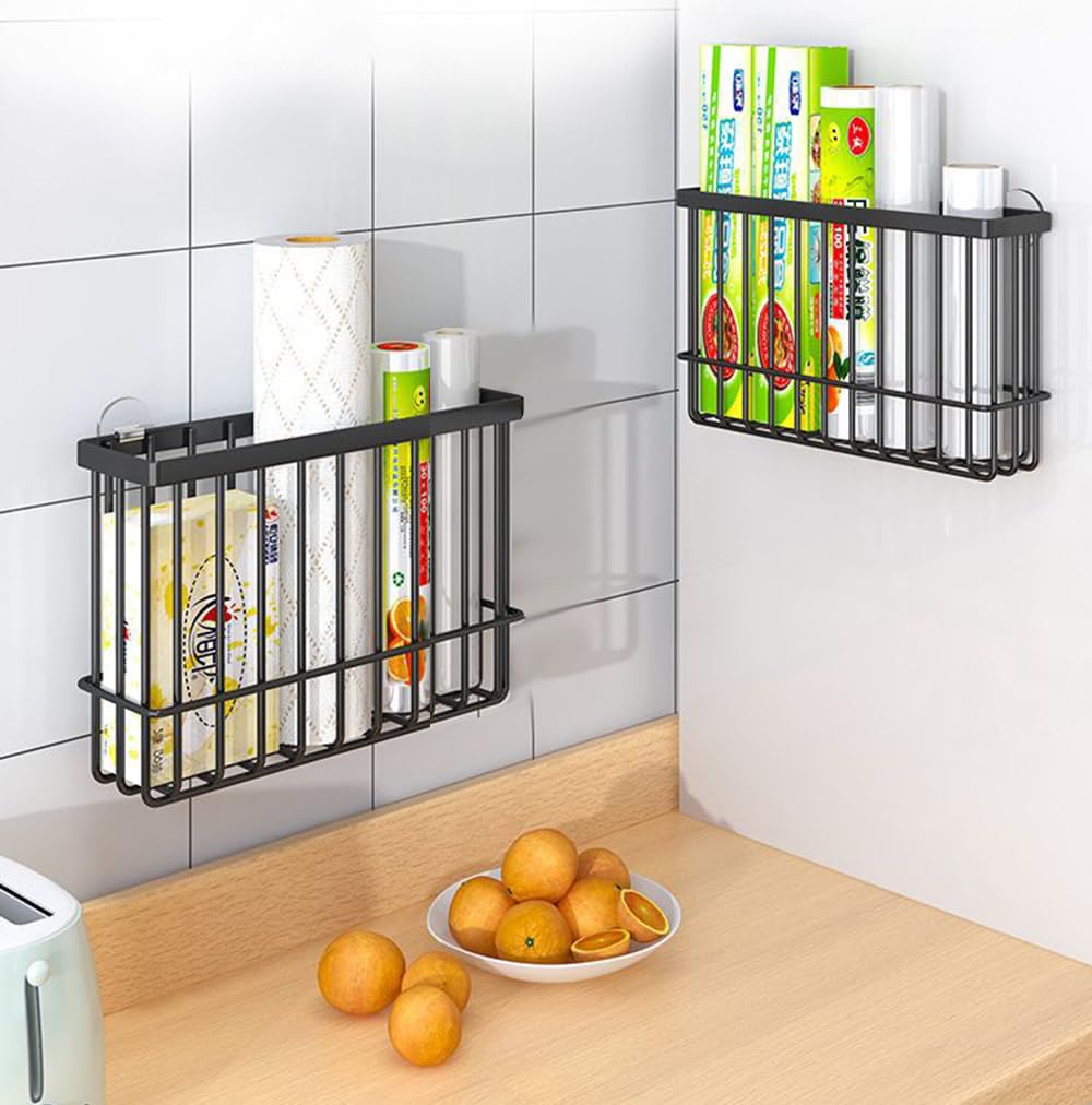 Self Adhesive Wall Mounted Storage Box (Black) B10560