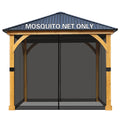 10' x 10' Black Gazebo Netting Screen Replacement E971108