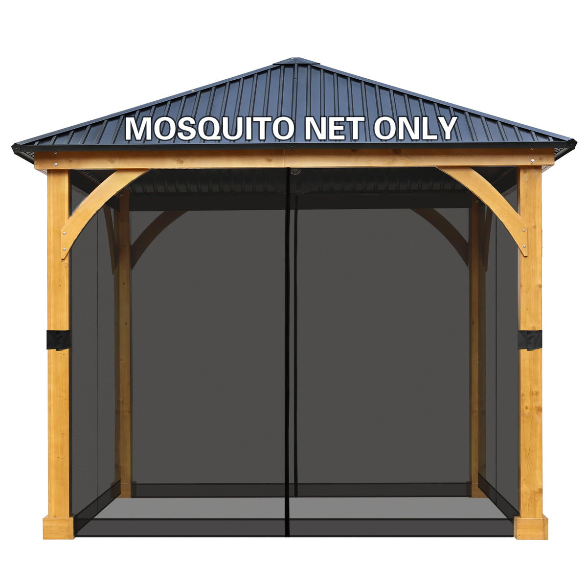 10' x 10' Black Gazebo Netting Screen Replacement E971108