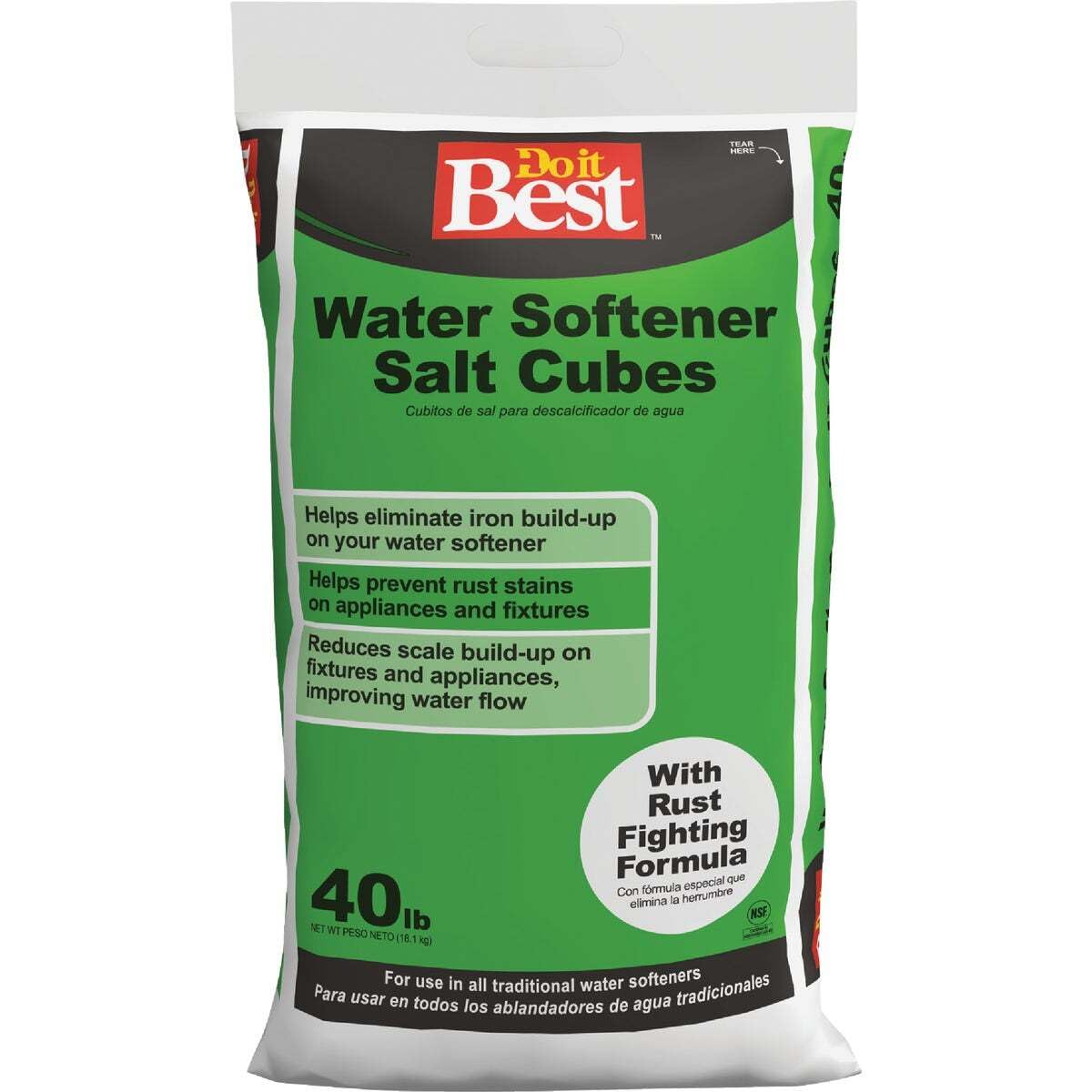40 Lb. Water Softener Salt Cubes with Rust Remover Z3099