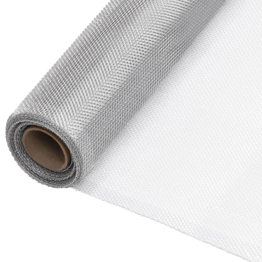 Aluminum Mesh Screen 44.1" x 196.9" Silver L51180