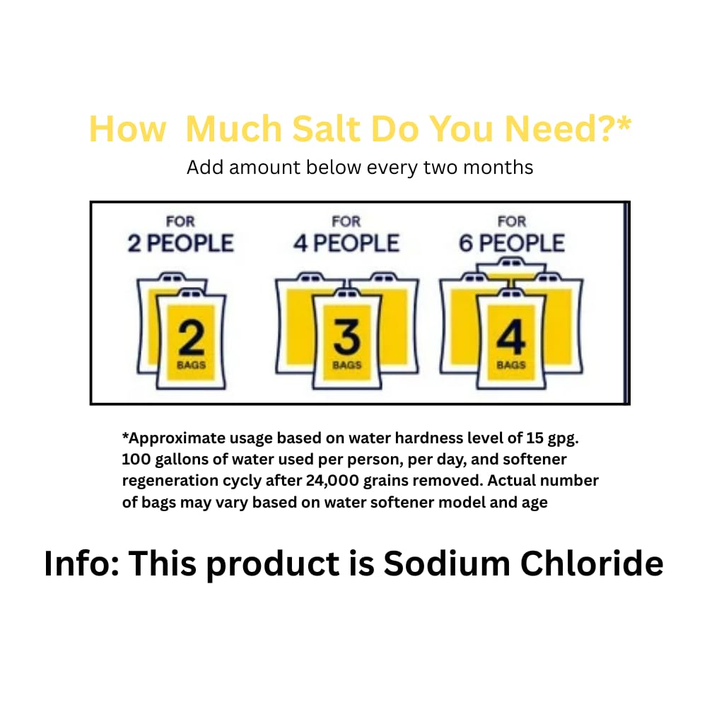 3 Pack Water Softener Salt Pellets 120 lbs Sodium Chloride E18711