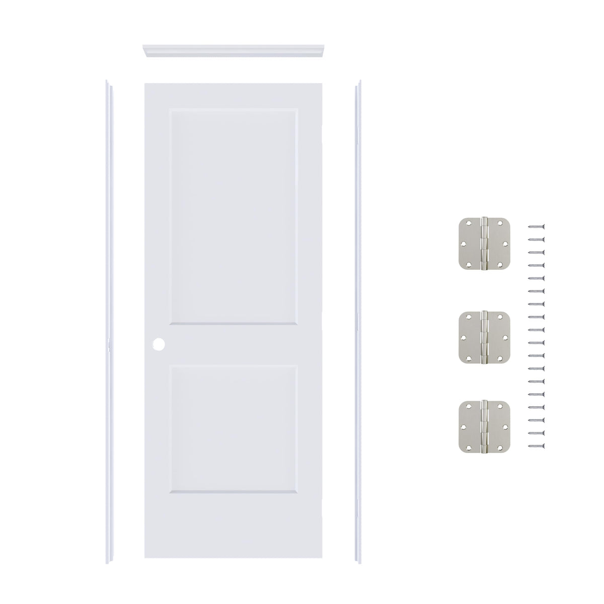 36"x80" Left-Hand Prehung Interior Door with Knock Down Jamb Kit A9122