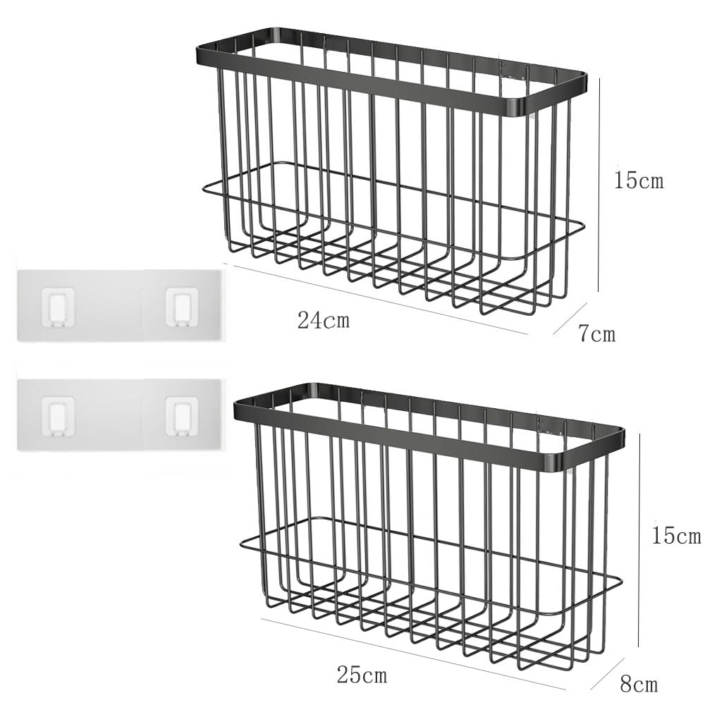 Self Adhesive Wall Mounted Storage Box (Black) B10560