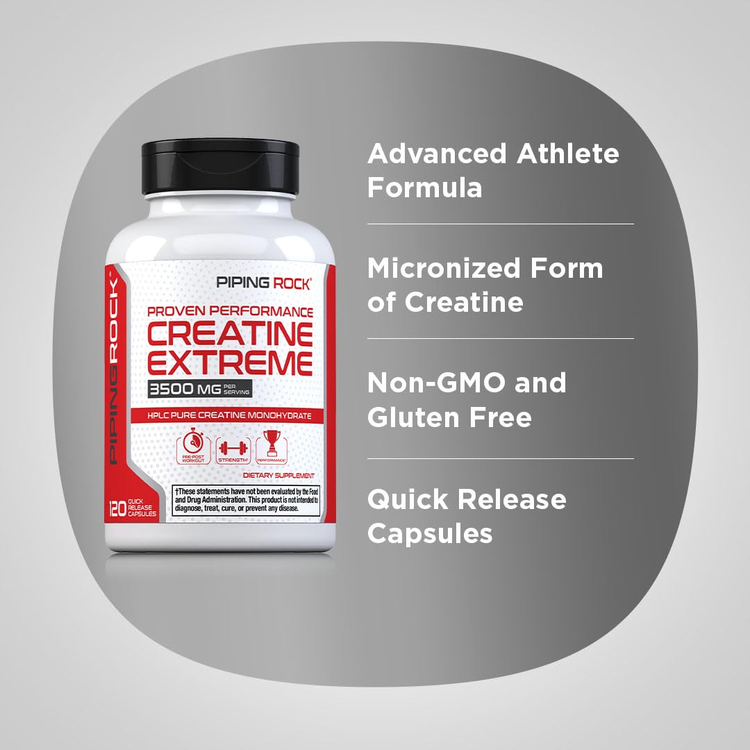 Creatine Monohydrate Capsules 3500 mg 120 Pills D52667