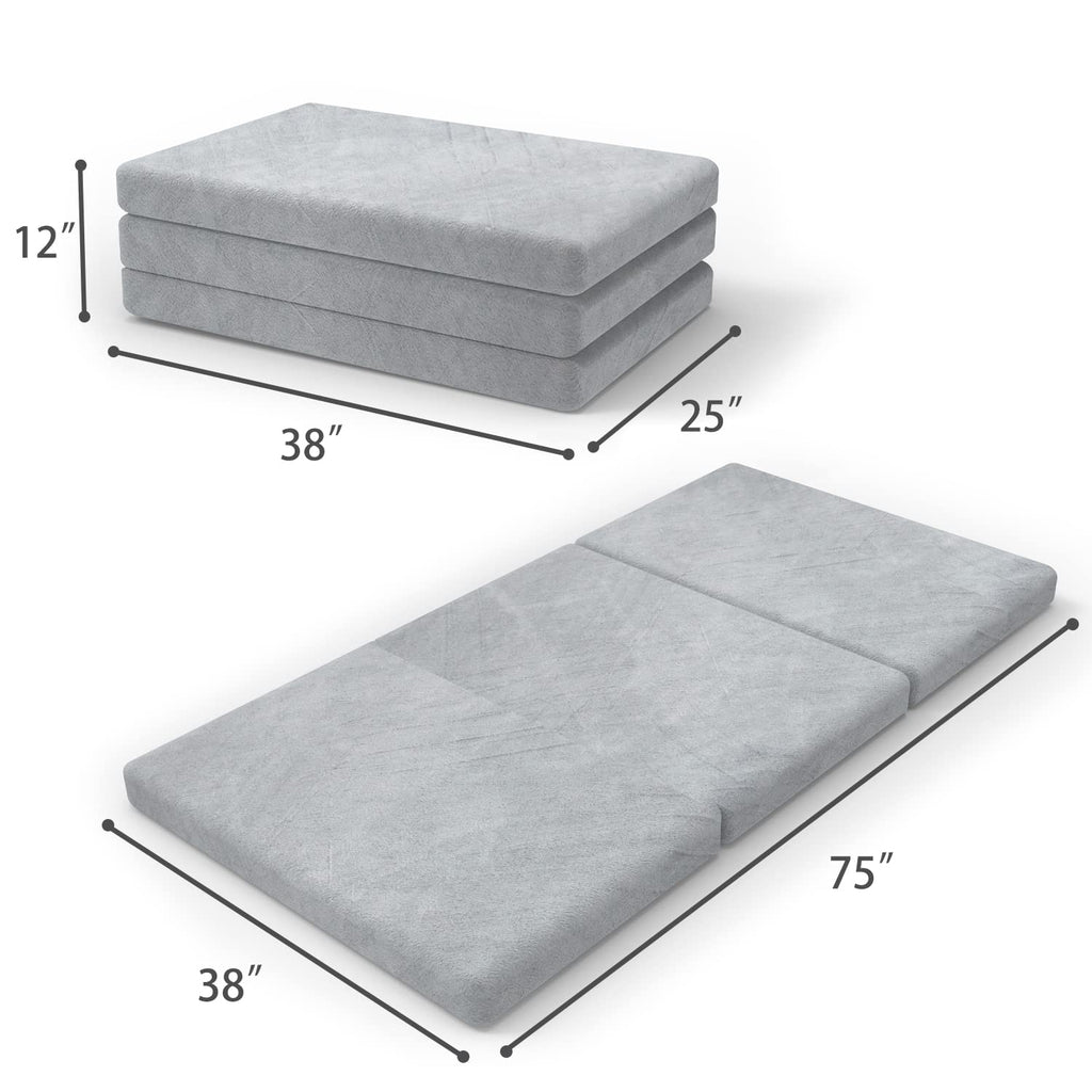 3.95" Full Memory Foam Folding Topper with Storage Bag D3670