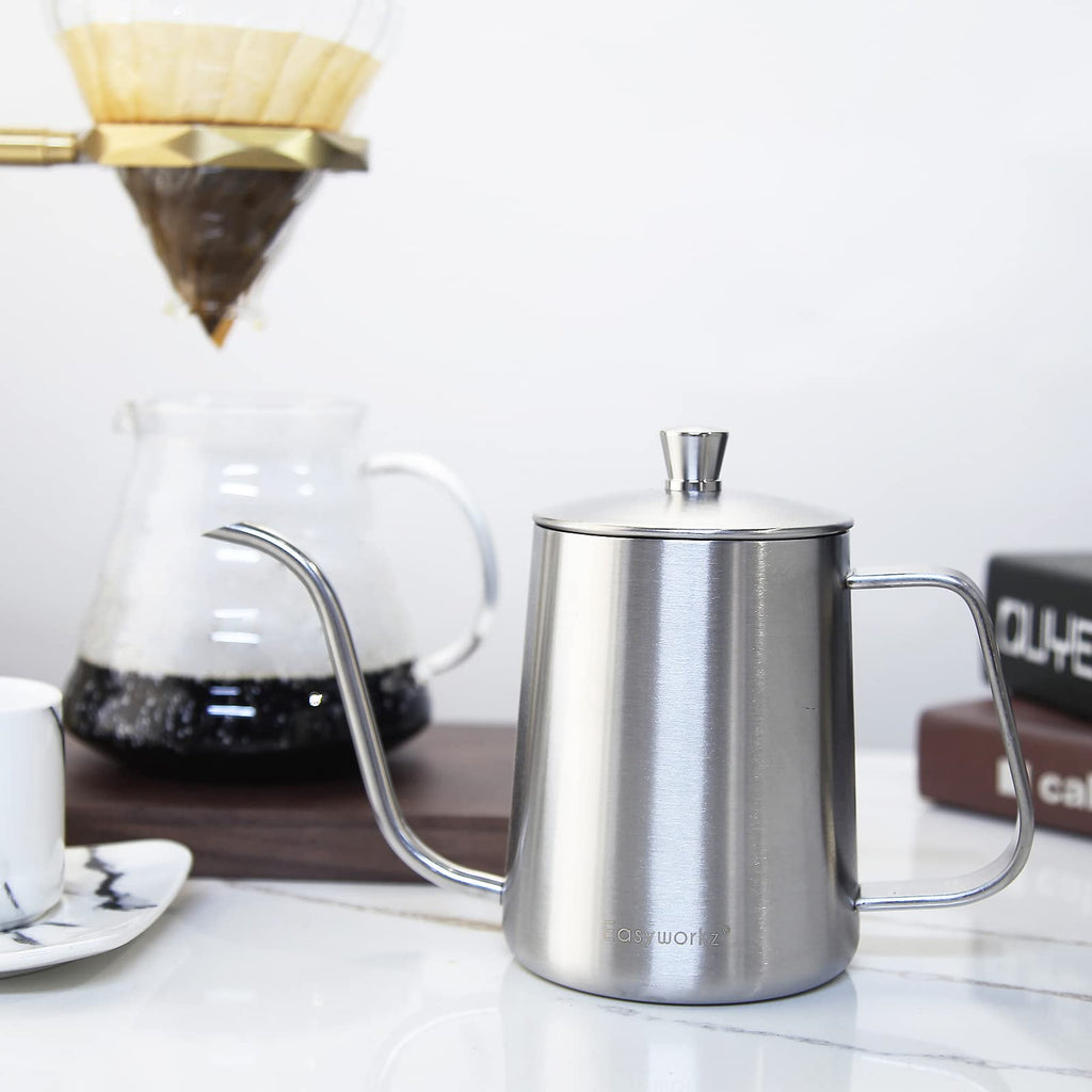 12 oz Stainless Steel French Press and Gooseneck Pour Over Kettle A8089