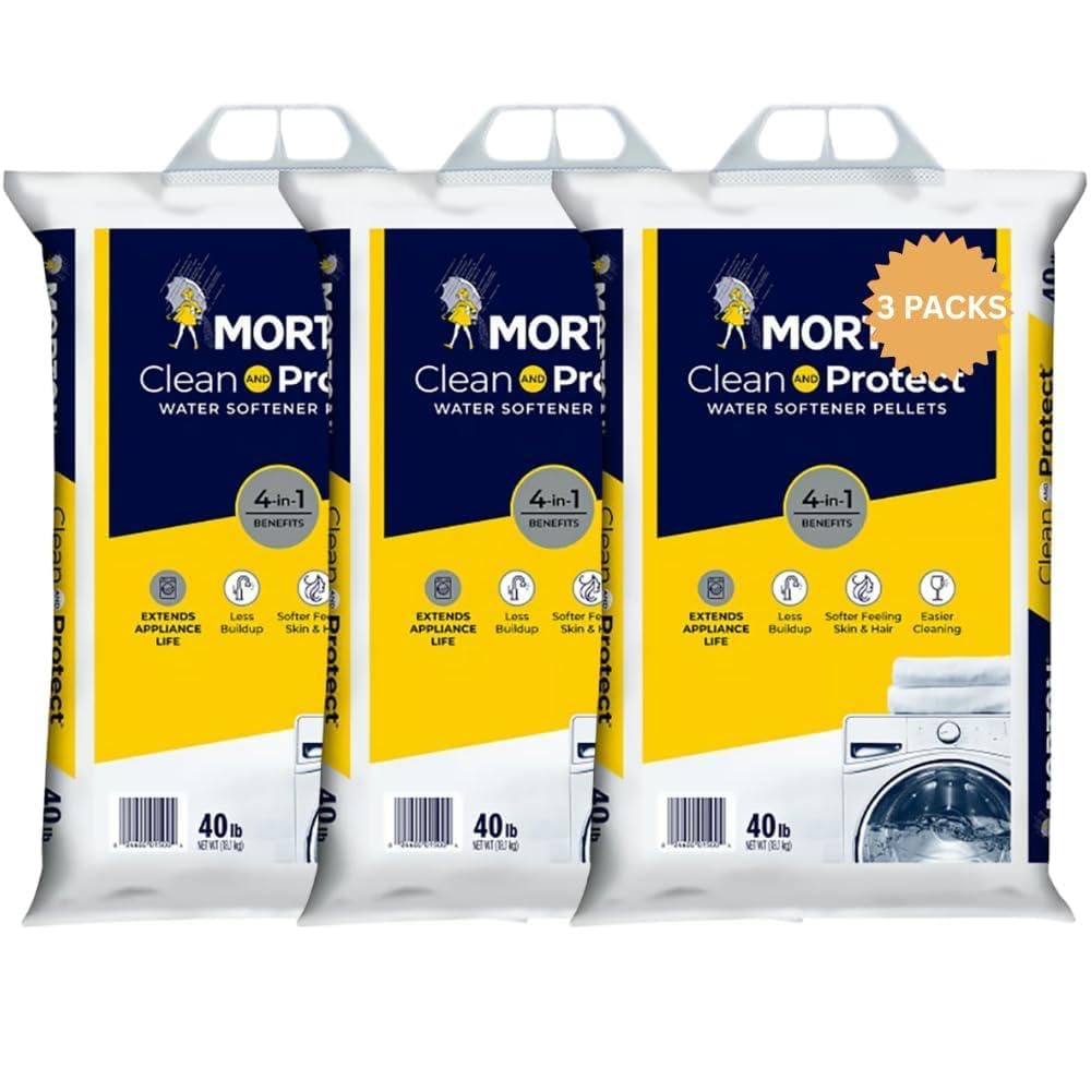 3 Pack Water Softener Salt Pellets 120 lbs Sodium Chloride E18711