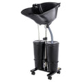 Portable Shampoo Bowl with Dual Buckets and Drain Hoses L3948