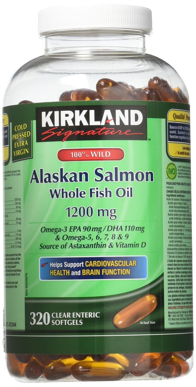 Wild Alaskan Salmon Oil 1200mg 320 Enteric Coated Softgels E99194