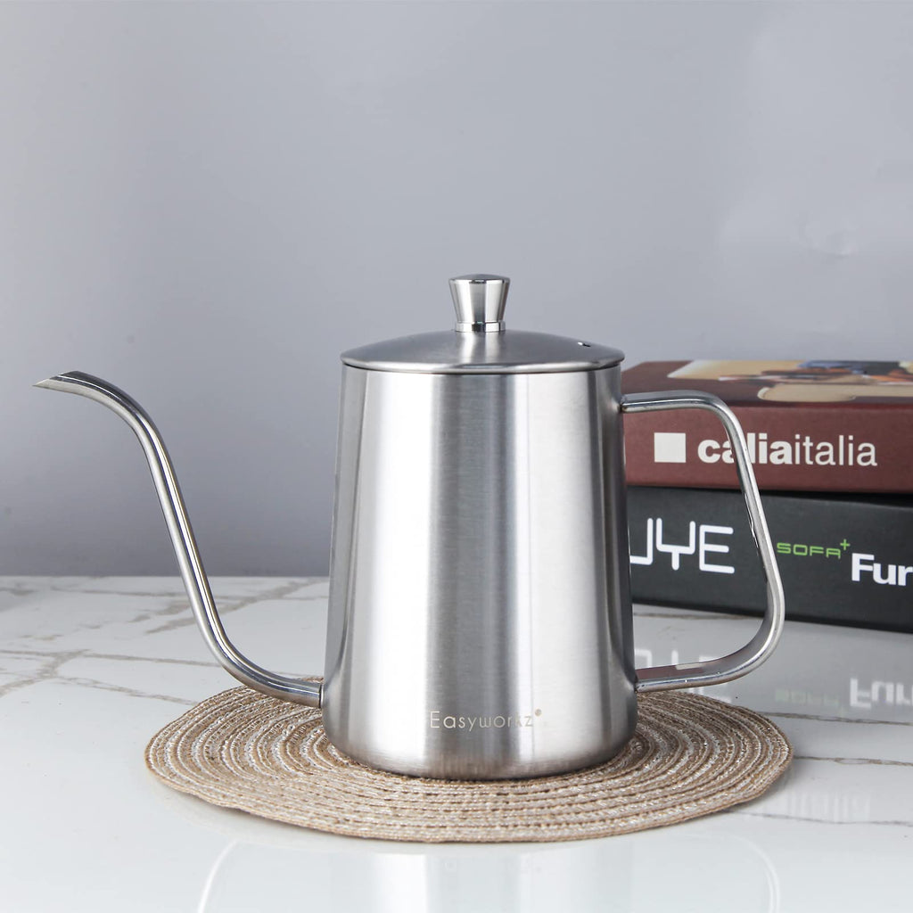 12 oz Stainless Steel French Press and Gooseneck Pour Over Kettle A8089