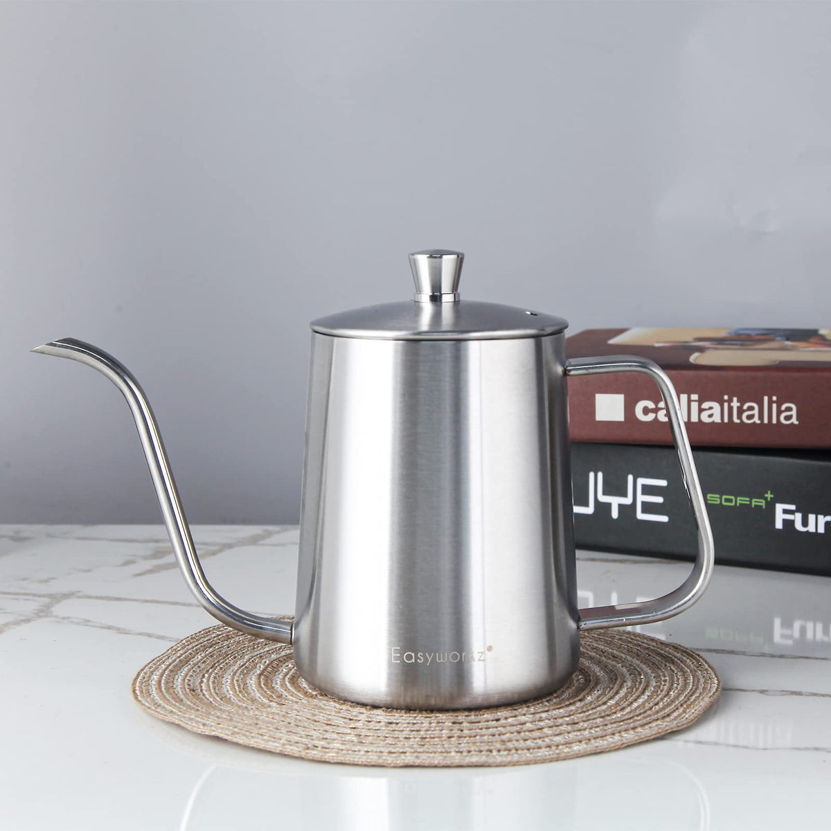 12 oz Stainless Steel French Press and Gooseneck Pour Over Kettle A8089