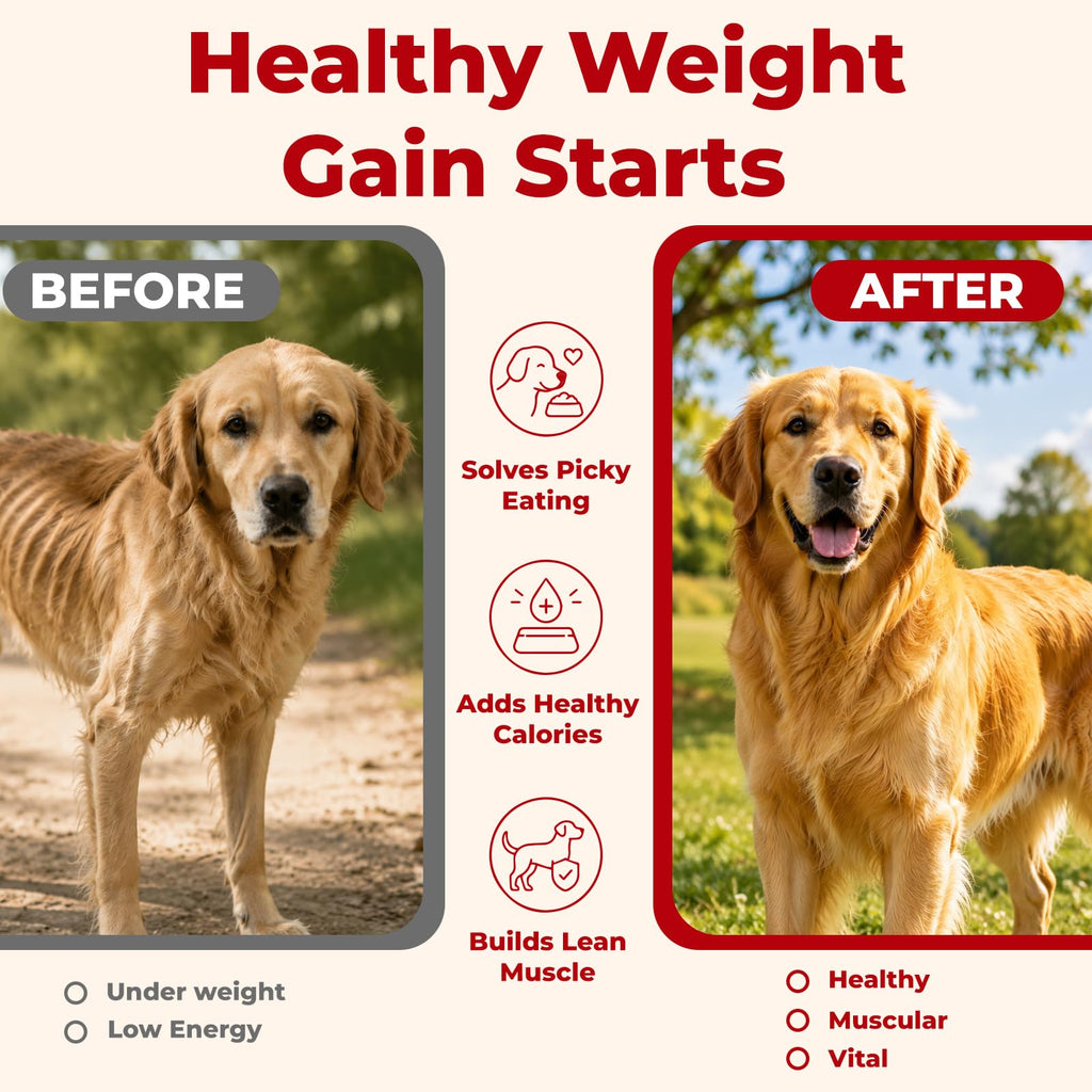 High Calorie Weight Gain Supplement for Dogs with Probiotics, Taurine & Vitamin E R9912