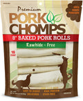 Pork Skin Dog Chews, 8in Rolls, 18ct K9380