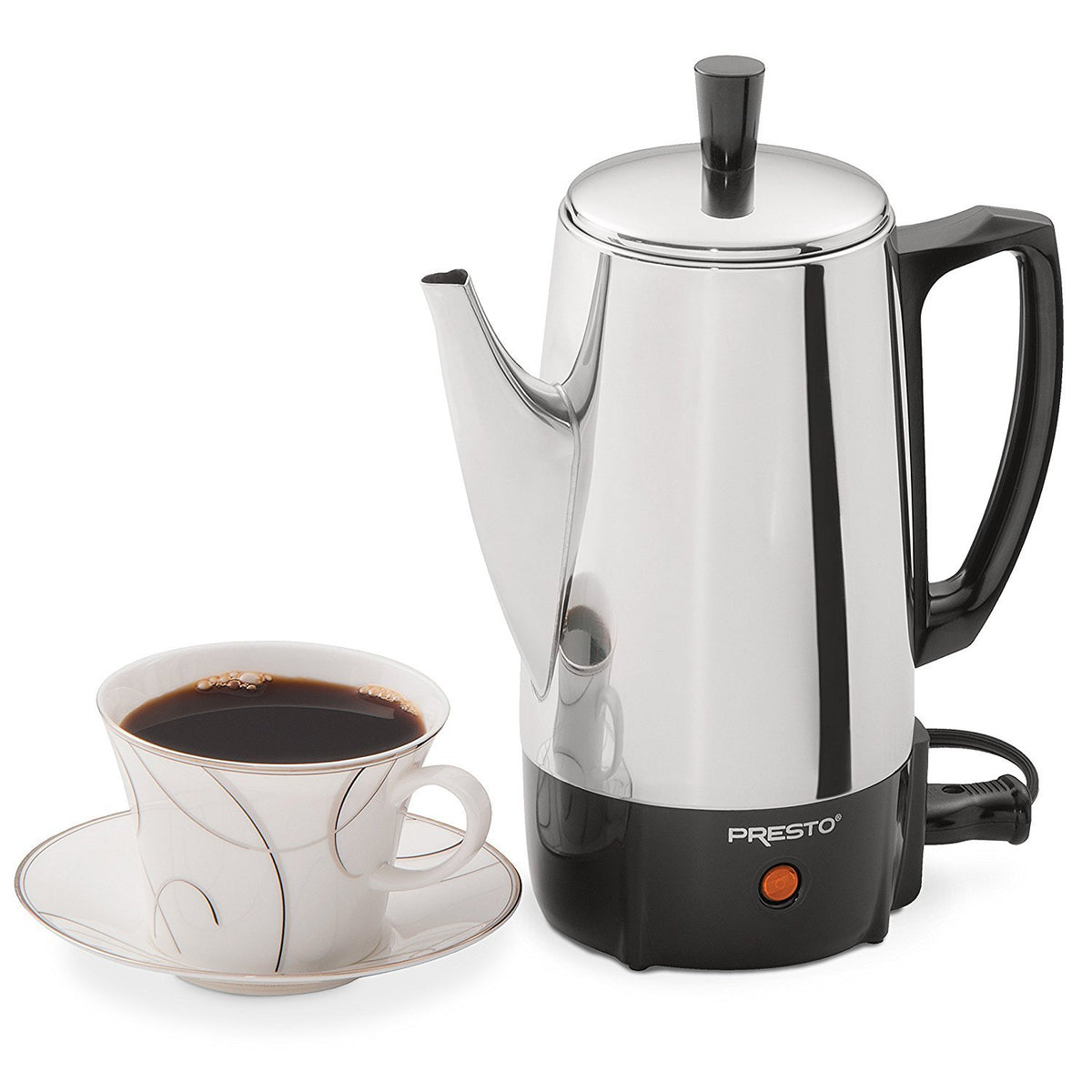 Stainless Steel 6-Cup Electric Coffee Percolator N632
