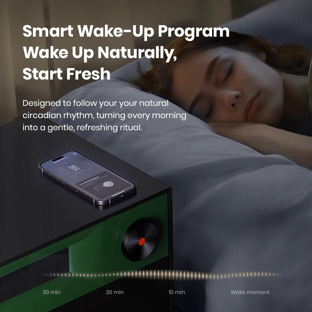Bluetooth Wireless Charging Speaker Nightstand with 2 Drawers C45156