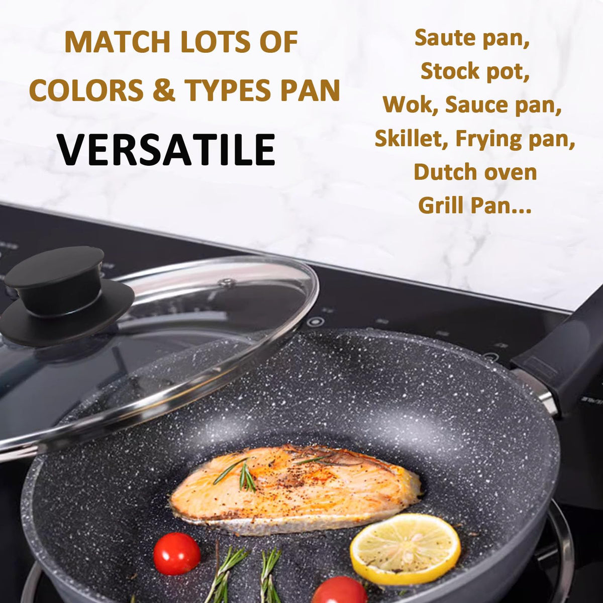 Tempered Glass Lid with Heat Resistant Handle 10.25 In T2128