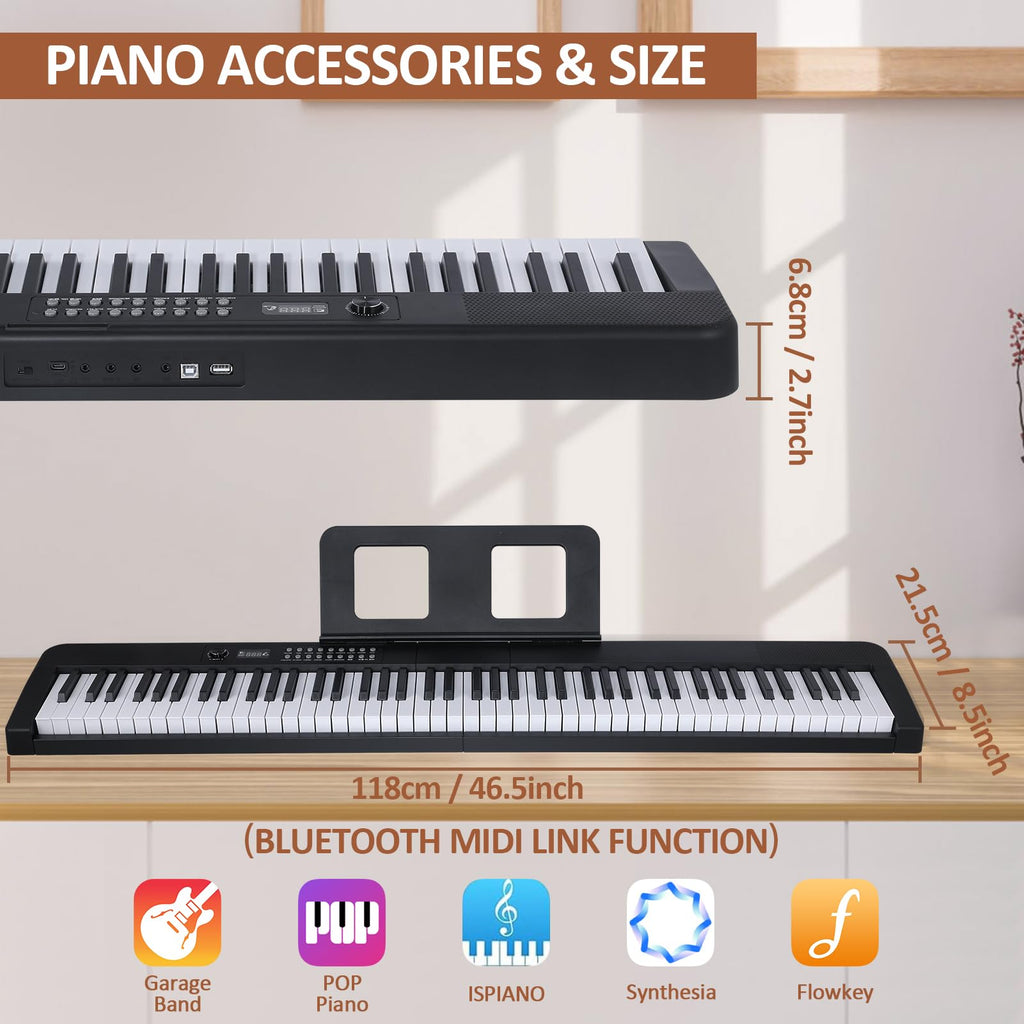 88 Key Electric Digital Piano with Semi Weighted Keys F4107