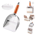 304 Stainless Steel Cat Litter Scoop with Holder Stand O223