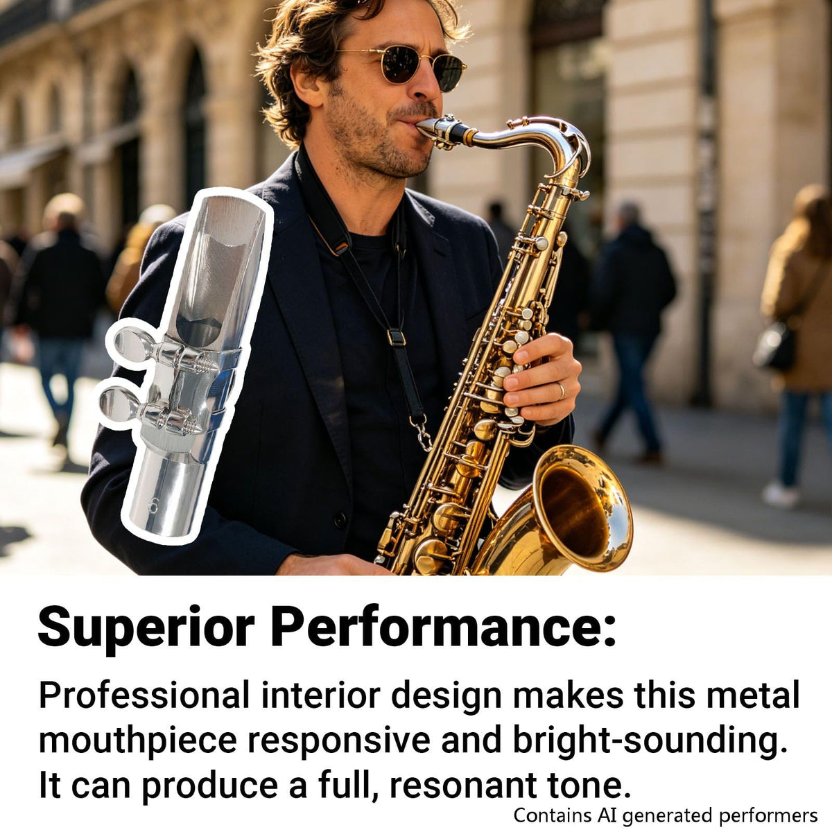 Silver Plated Alto Saxophone Mouthpiece B1172