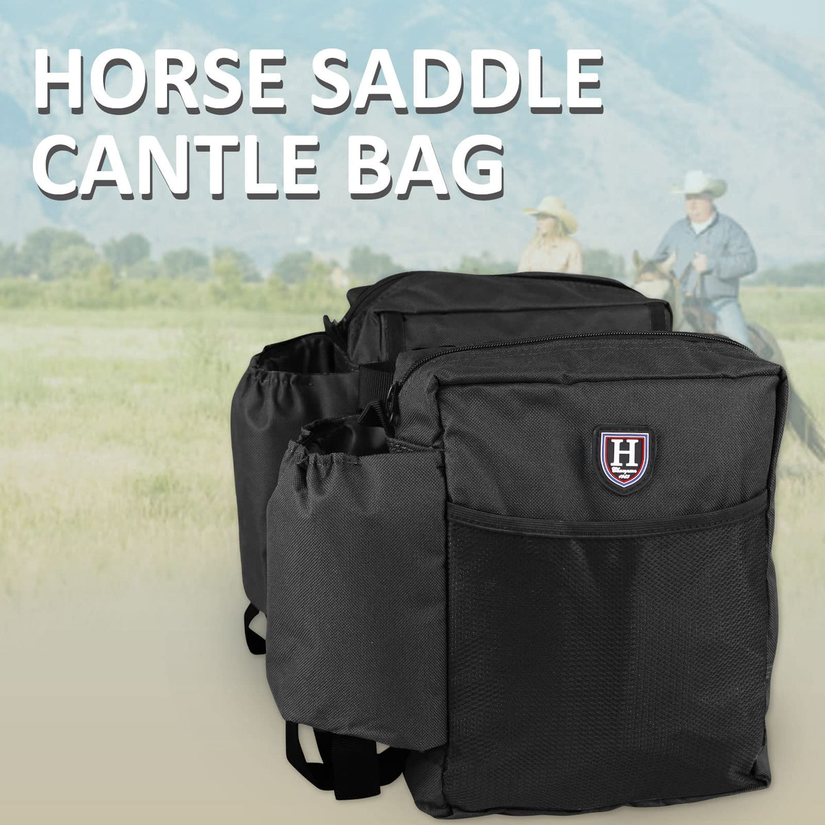 Nylon Western Saddle Bag Black V315324