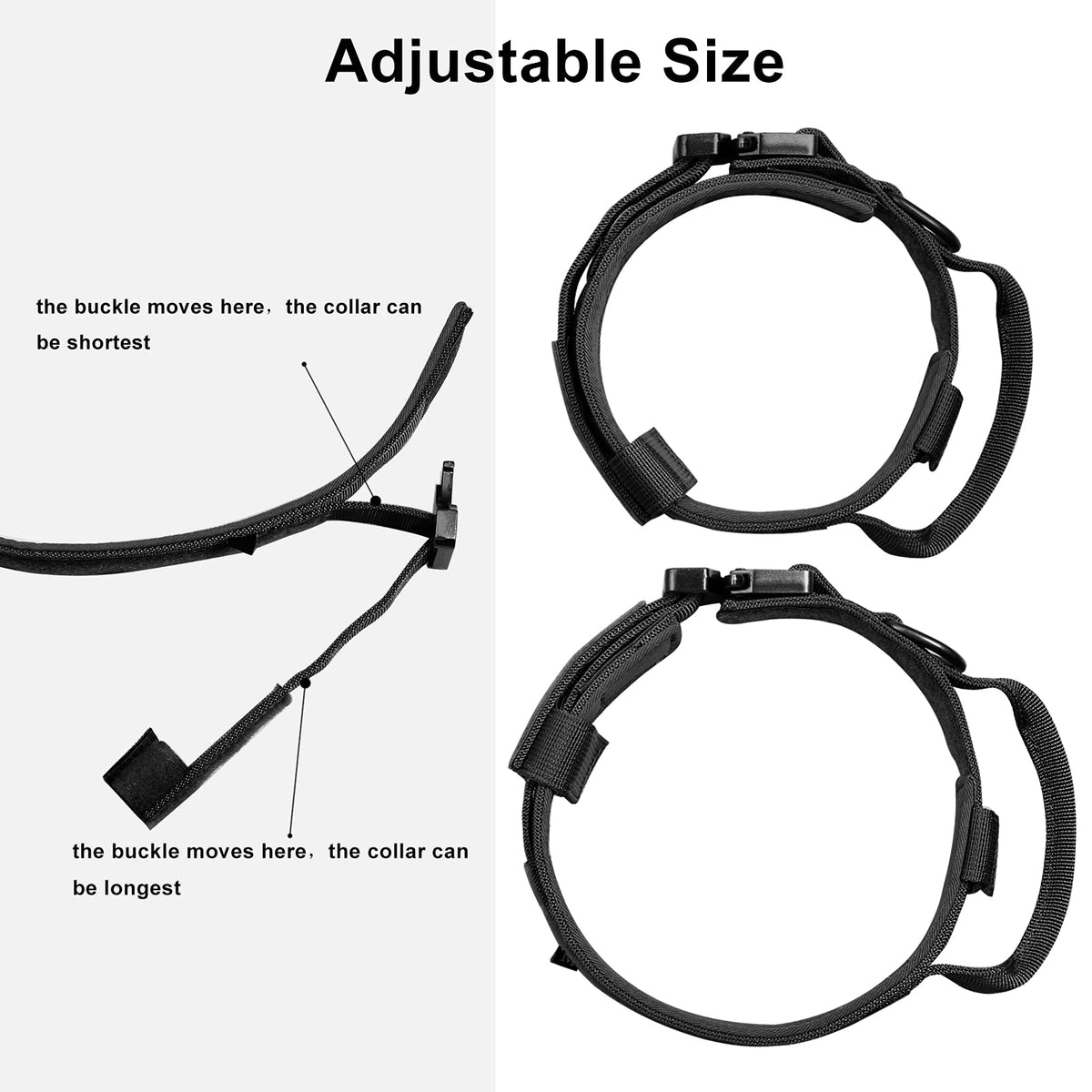 Adjustable Nylon Tactical Dog Collar with Control Handle F70459